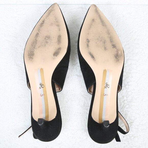 Sam Edelman Black Slingback Heels - Picture 7 of 10